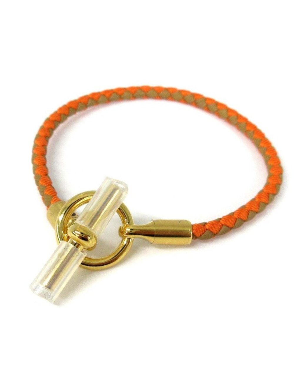 Hermes Glenan Bracelet Swift Leather Orange Gold T2